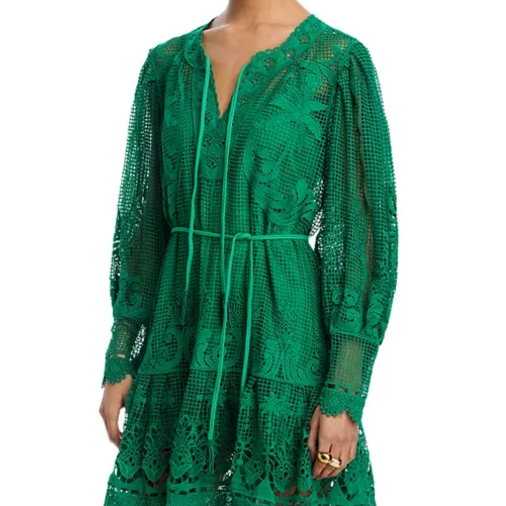 Elegant Green Lace Dress